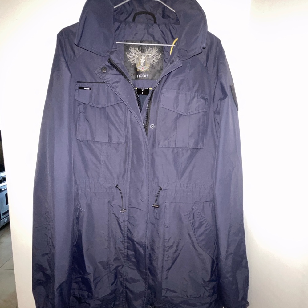 Nobis Luxury Rain/Windbreaker Coat Canadian Brand Navy